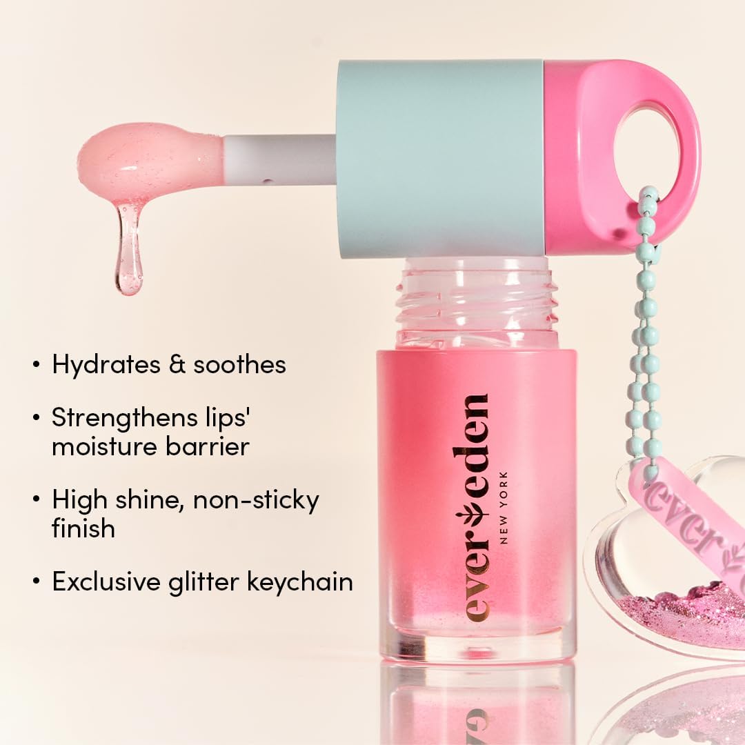 Evereden Happy Kids Skin & Lips Routine - Multi-Vitamin Face Wash & Face Cream Peach & Tinted Lip Oil Sakura Pink Set - Clean & Vegan Skin Care for Kids 3+ - Moisturizing, Nourishing, & Protective