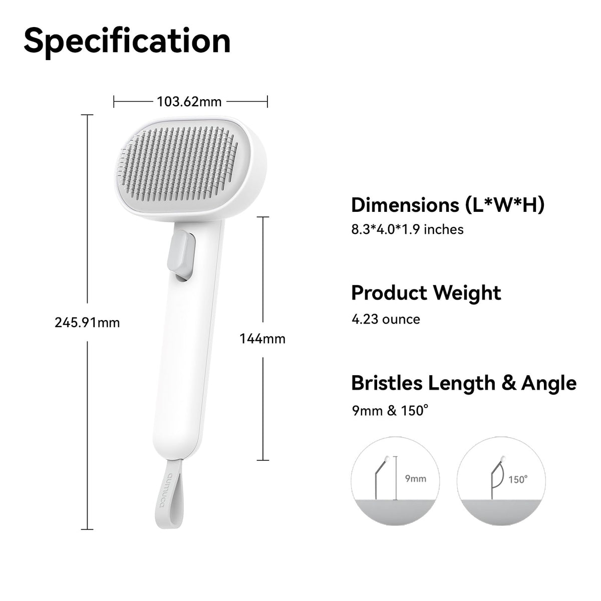 Aumuca Cat Brush for Shedding, Cat Brushes for Indoor Cats, Cat Brush for Long or Short Haired Cats, Cat Grooming Brush Cat Comb for Kitten Rabbit Massage Removes Loose Fur