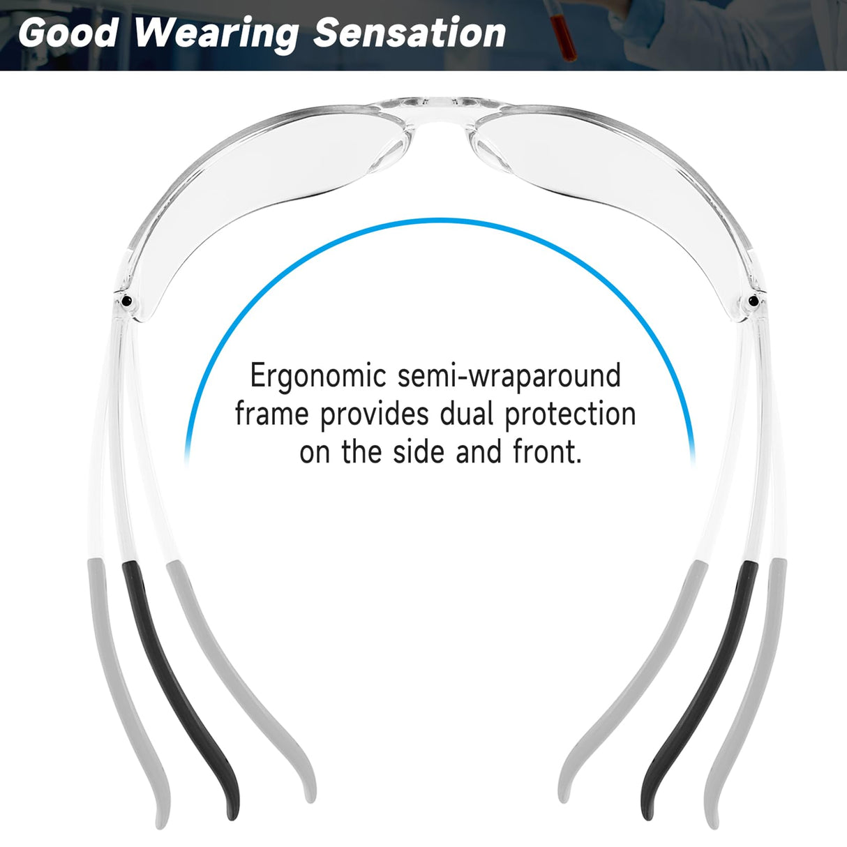 Salfboy 10 Pack Clear Safety Glasses with ANSI Z87.1 Scratch Resistant Eyewear for Women Man Lab Goggles Eye Protection