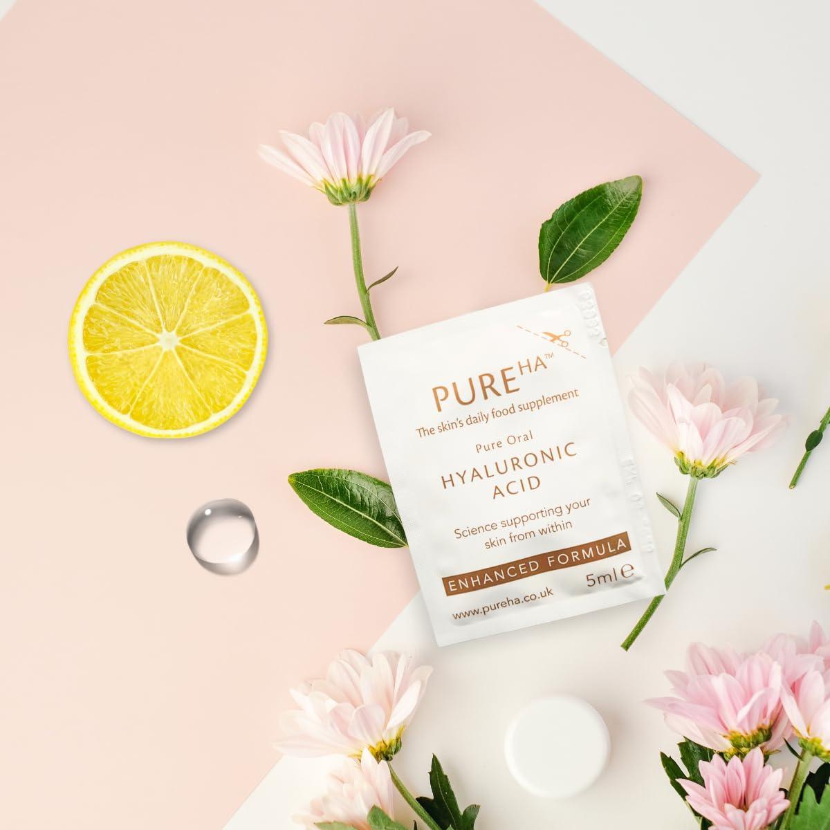 PureHA Liquid Hyaluronic Acid Skincare + Vitamin C – Nourish, Protect, Rejuvenate - Radiant Skin from Within Skincare Supplement + Joint Care 30-Days