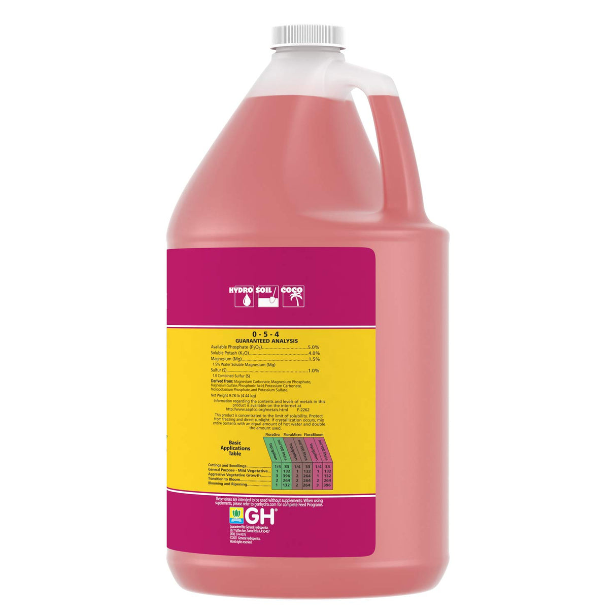 General Hydroponics 718015 FloraBloom, 1 Gallon, Magenta