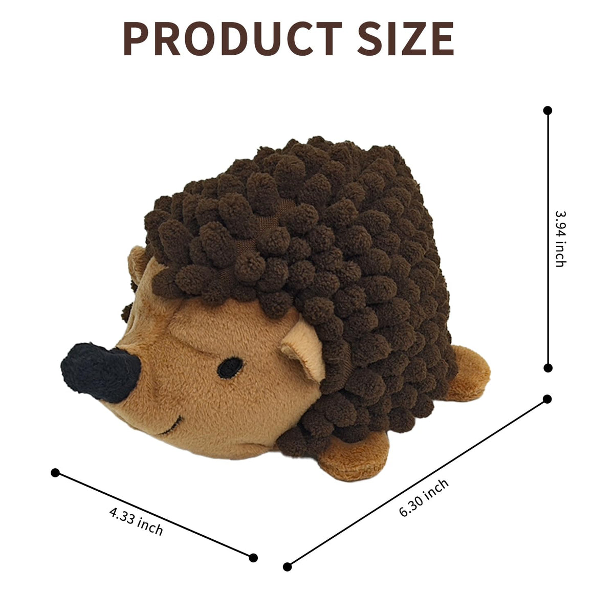 2-in-1 No-Stuffing Hedgehog Dog Toys 3 PCS, Squeaky Ball for Throwing Play