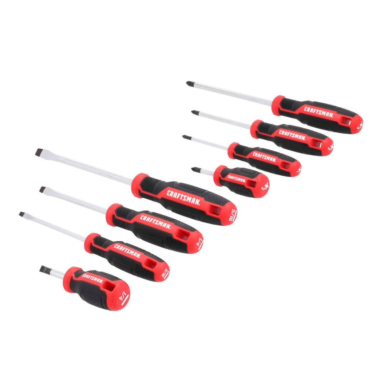 CRAFTSMAN Screwdriver Set, 8 Pc, Flat Head and Phillips Screwdrivers (CMHT65130)