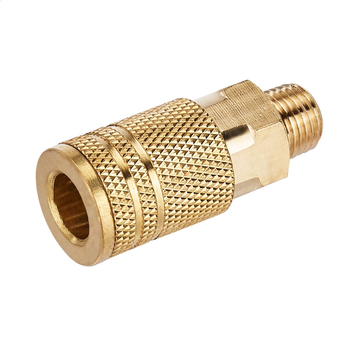 Amazon Basics Quick Connect Brass Air Coupler and Plug Kit, 1/4-Inch NPT Fittings, Air Compressor Accessories, 14 Count