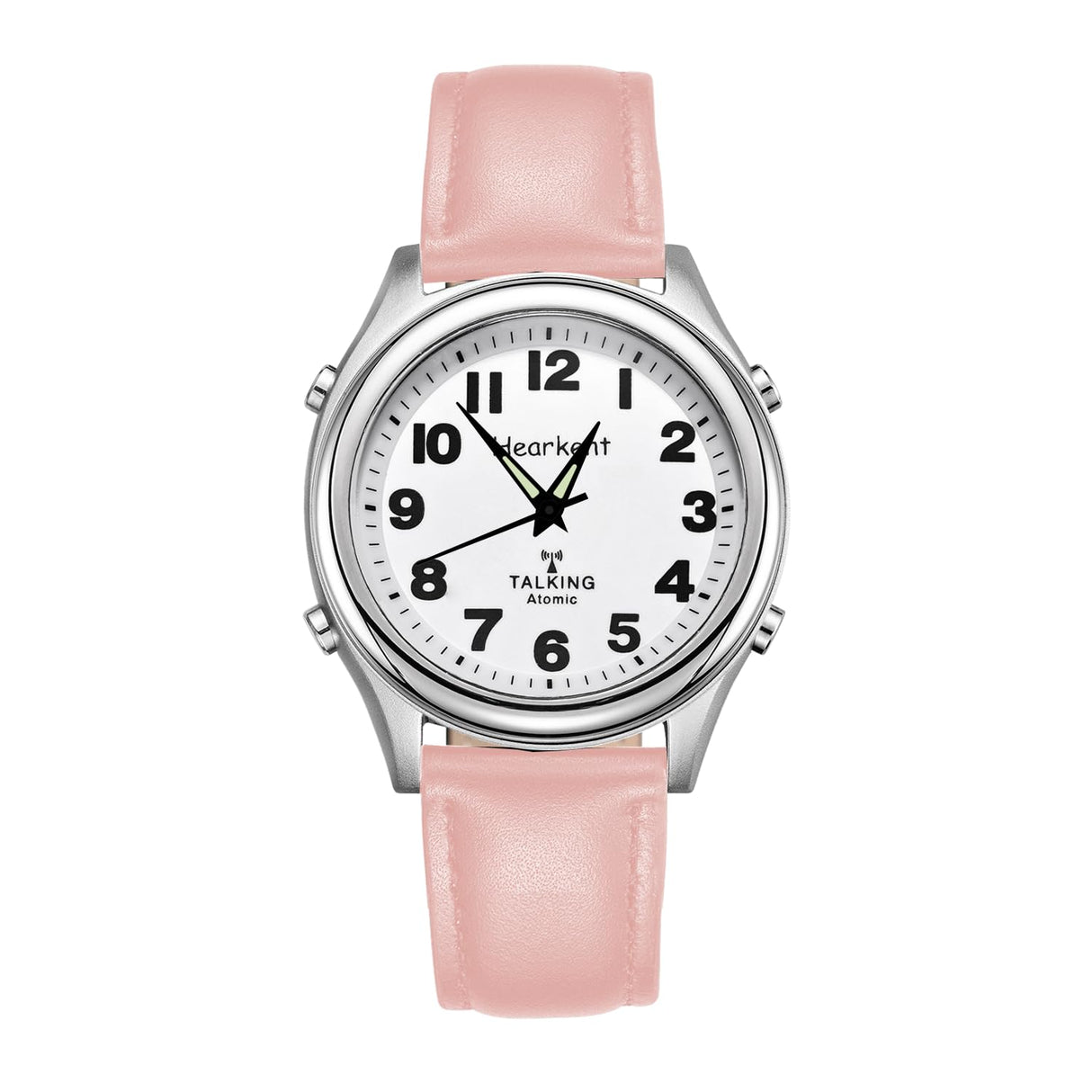 Hearkent Talking Watch for Women-Senior or Visually Impaired Watches American-Style English Voice Timekeeping Watch-Ideal Gifts for Mother or Sisters.(Pink)
