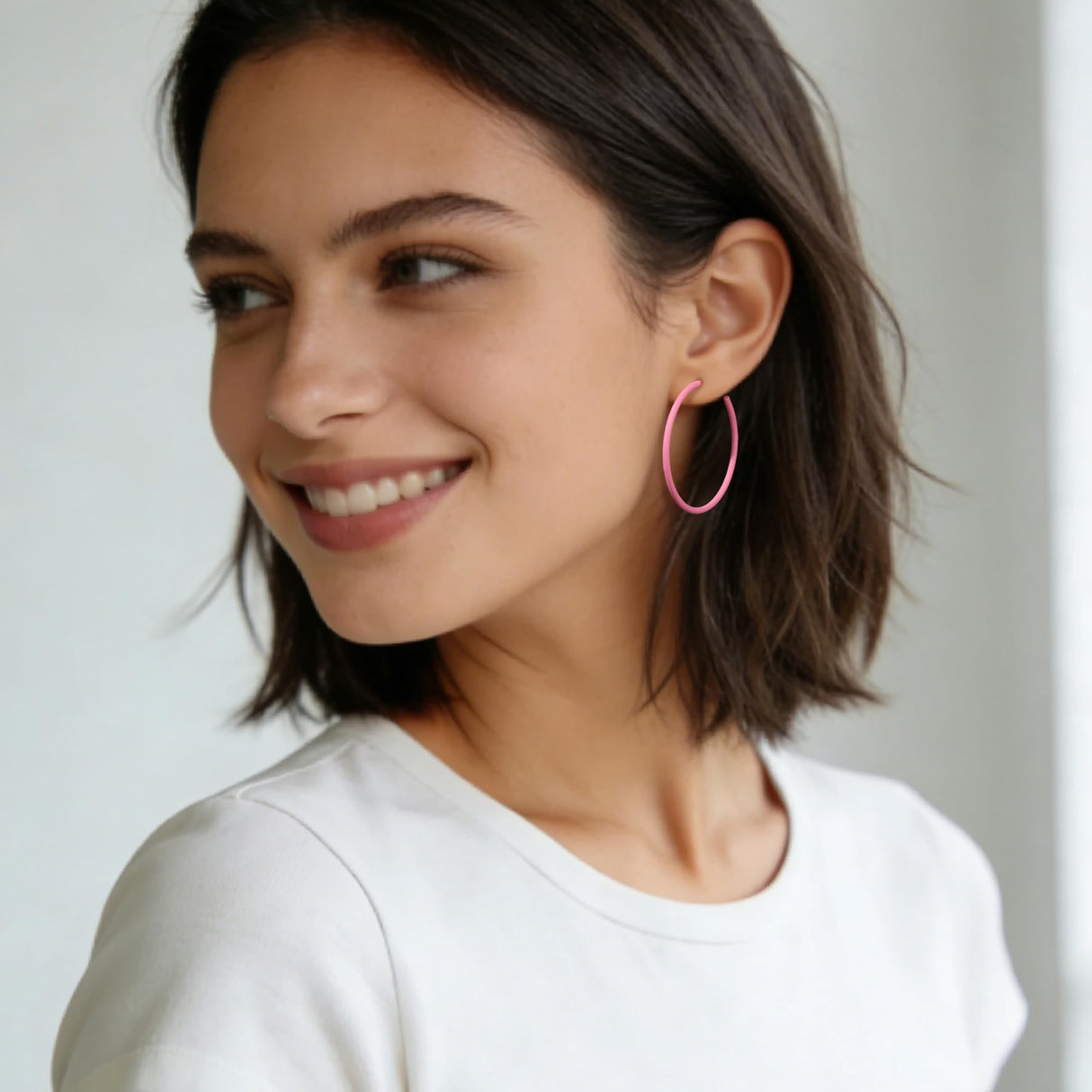 IPHTSKEU 12 Pairs Colorful C Hoop Earrings, 40 mm