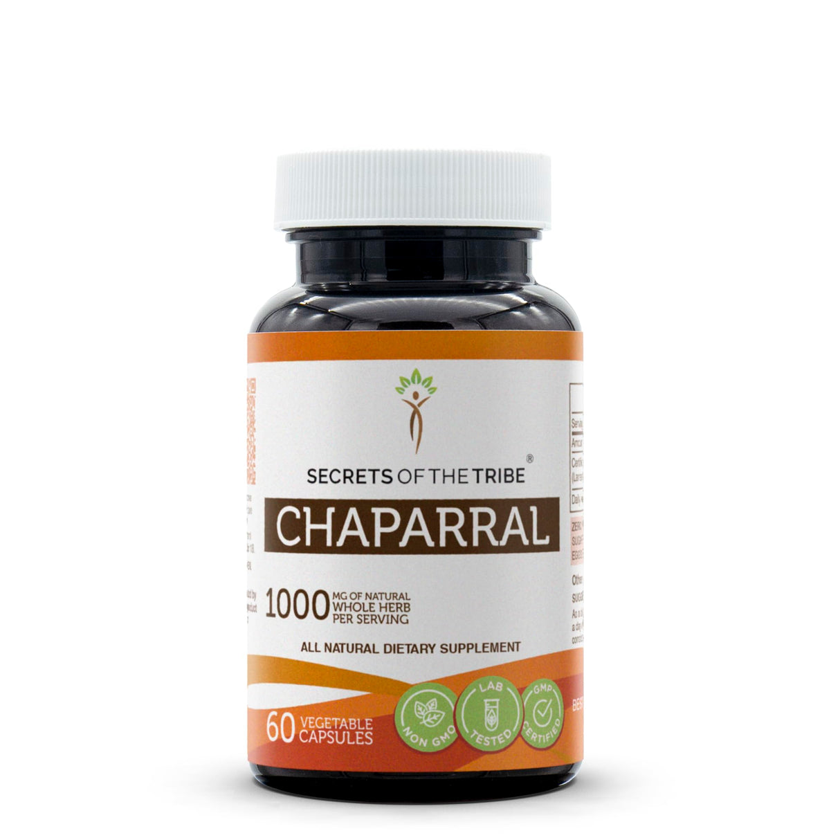 Secrets of the Tribe Chaparral 60 Capsules, 1000 mg, Chaparral (Larrea tridentata) Dried Leaf and Flower (60 Capsules)