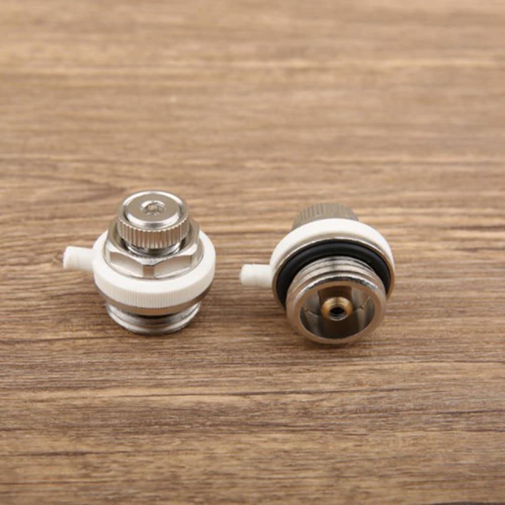 URPIZY 1/2 for BSP Automatic Air Vent Auto Cut-Off Self Bleeding Radiator Valve,Automatic Bleed Valve for Radiators, Automatic Bleed Valve for Heating (2PCS)