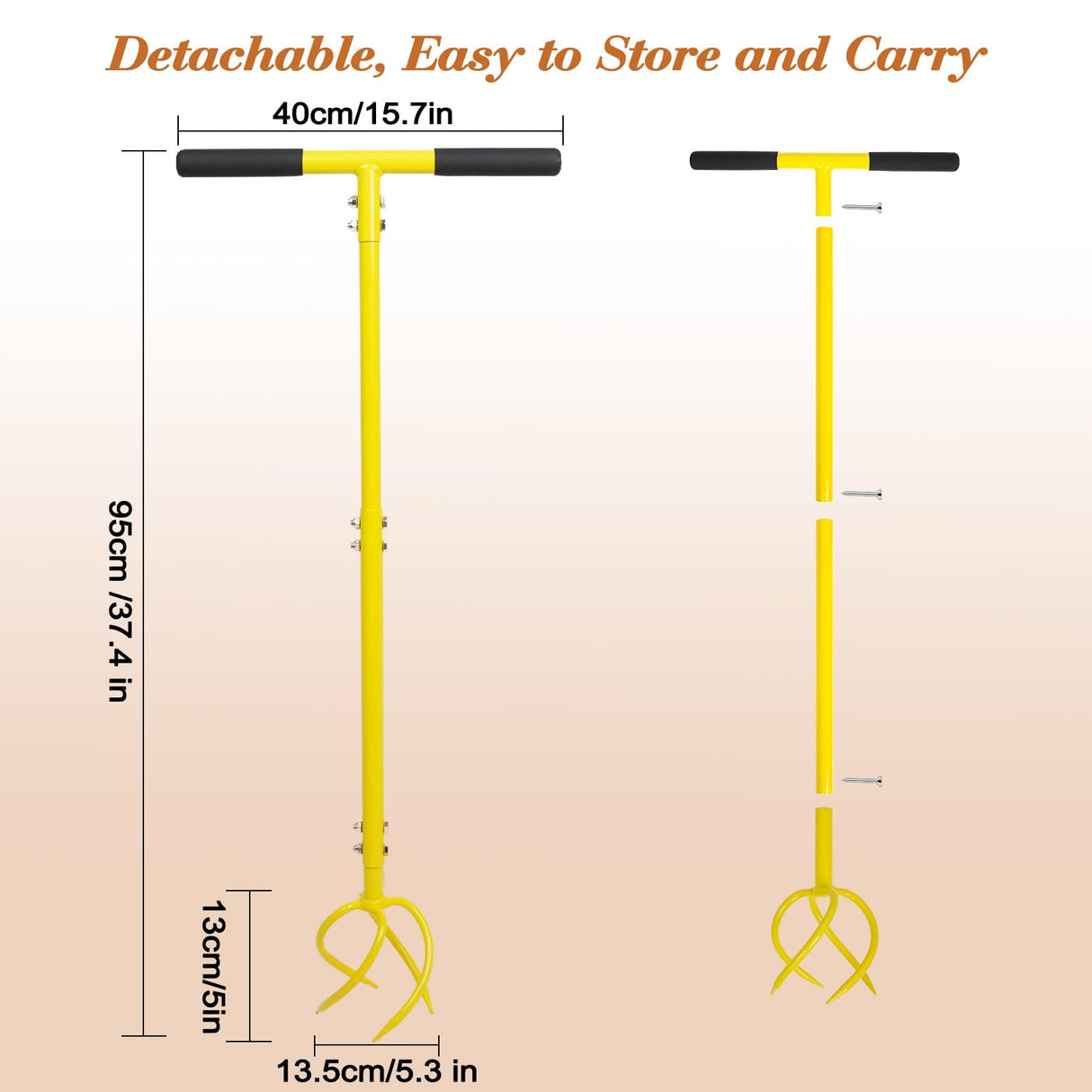 BARAYSTUS Garden Hand Tiller Garden Claw Twist Tiller Cultivator Tiller Soil Loosener Lawn Aerator Areator Loosen, Rototiller, Garden Bed and Plant Box Cultivator, Garden Tools.