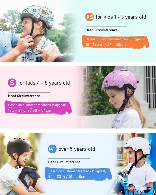 MOUNTALK Kids/Toddler Bike Helmet for Infant/Baby to Children 1/2/3/4/5/6/7/8 Years Old, Kids Helmets Ages 5-8/8-14,Skateboard Helmets for Youth Boys and Girls