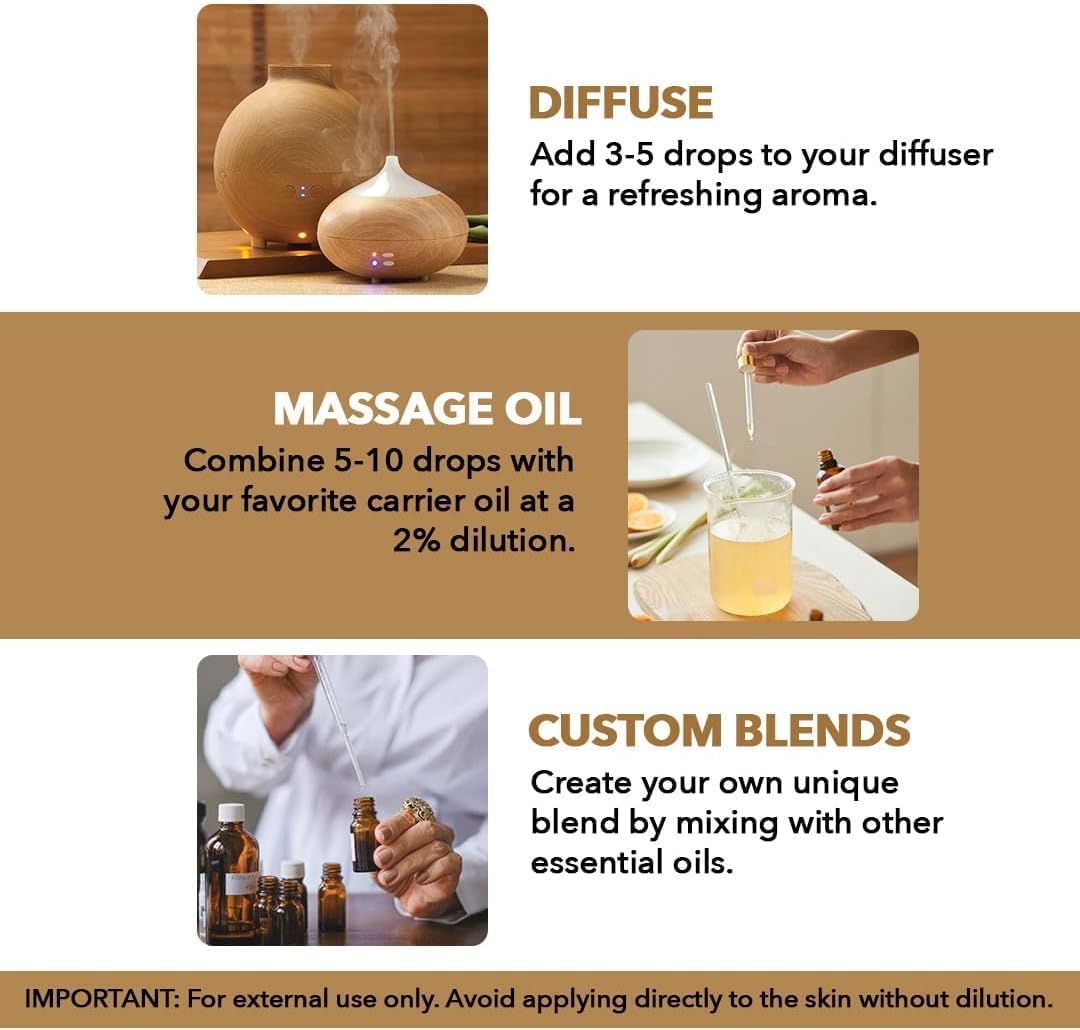 MAJESTIC PURE Frankincense Essential Oil with Glass Dropper | 100% Pure and Natural Frankincense Oil | Premium Grade Essential Oils for Diffusers, Skin, Aromatherapy, Massage | 4 Fl Oz (Pack of 2)