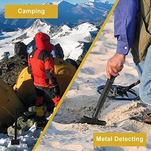 Folding Shovel, (24.21'') Camping Shovel, Survival Off Road E Tool Shovel, with Pickaxe, Portable Bag, High Carbon Steel, for Digging, Backpacking, Hiking, Gardening, Emergency, Outdoor