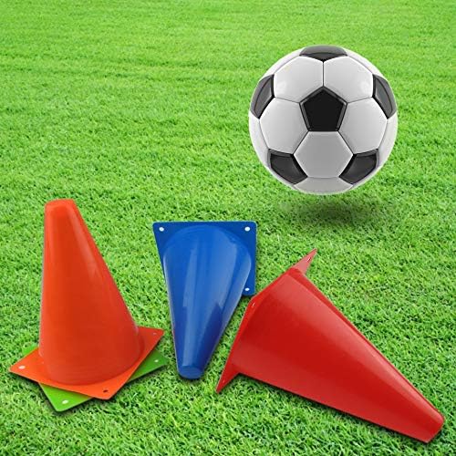 7 Inch Plastic Traffic Cones Sport Training Agility Marker Cone for Soccer, Skating, Football, Basketball, Indoor and Outdoor Games