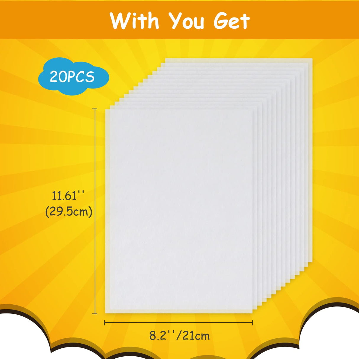 Csyidio 20 Pieces Printable Shrink Plastic Sheets, Shrink Films Papers for Mother's Day, Thanksgiving, Christmas Presents, Kids Creative Craft Projects, 11.6 x 8.2 inches