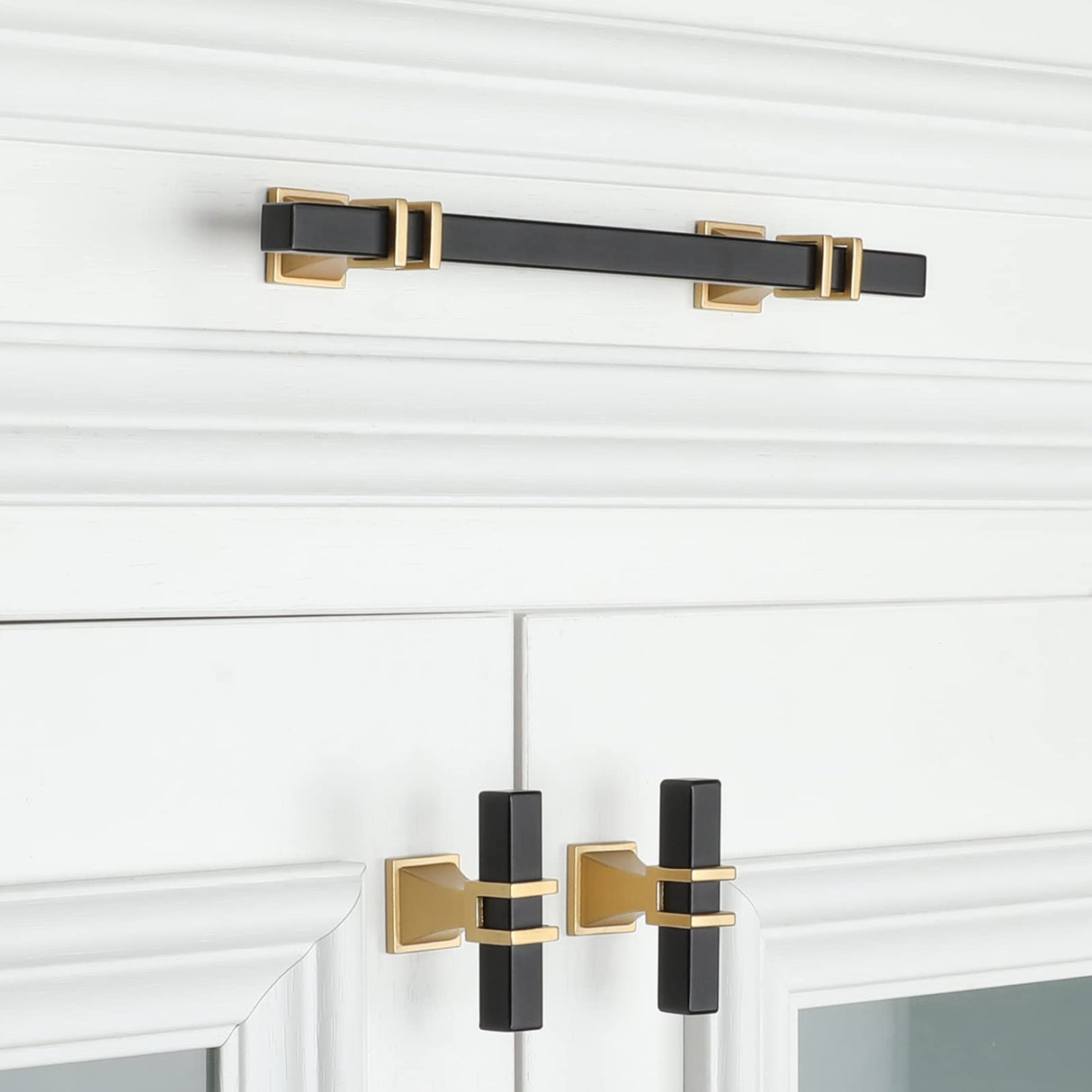 Lepatape 5 Pack 3 Inch Black and Gold Cabinet Pulls Black and Gold Cabinet Handles Kitchen Cabinet Handles Dresser Drawer Pulls Kitchen Cabinet Hardware