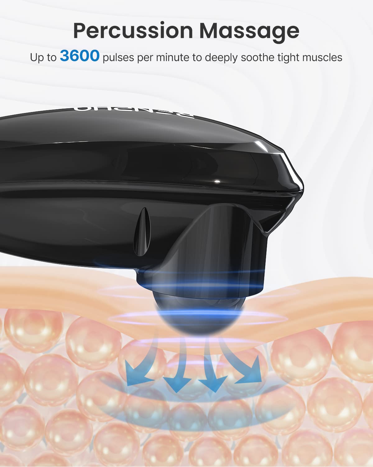 RENPHO Rechargeable Handheld Back Massager, Cordless Electric Neck Massage Tool for Shoulder, Foot, Leg, Calf, FSA & HSA Eligible, Gifts for Women and Men