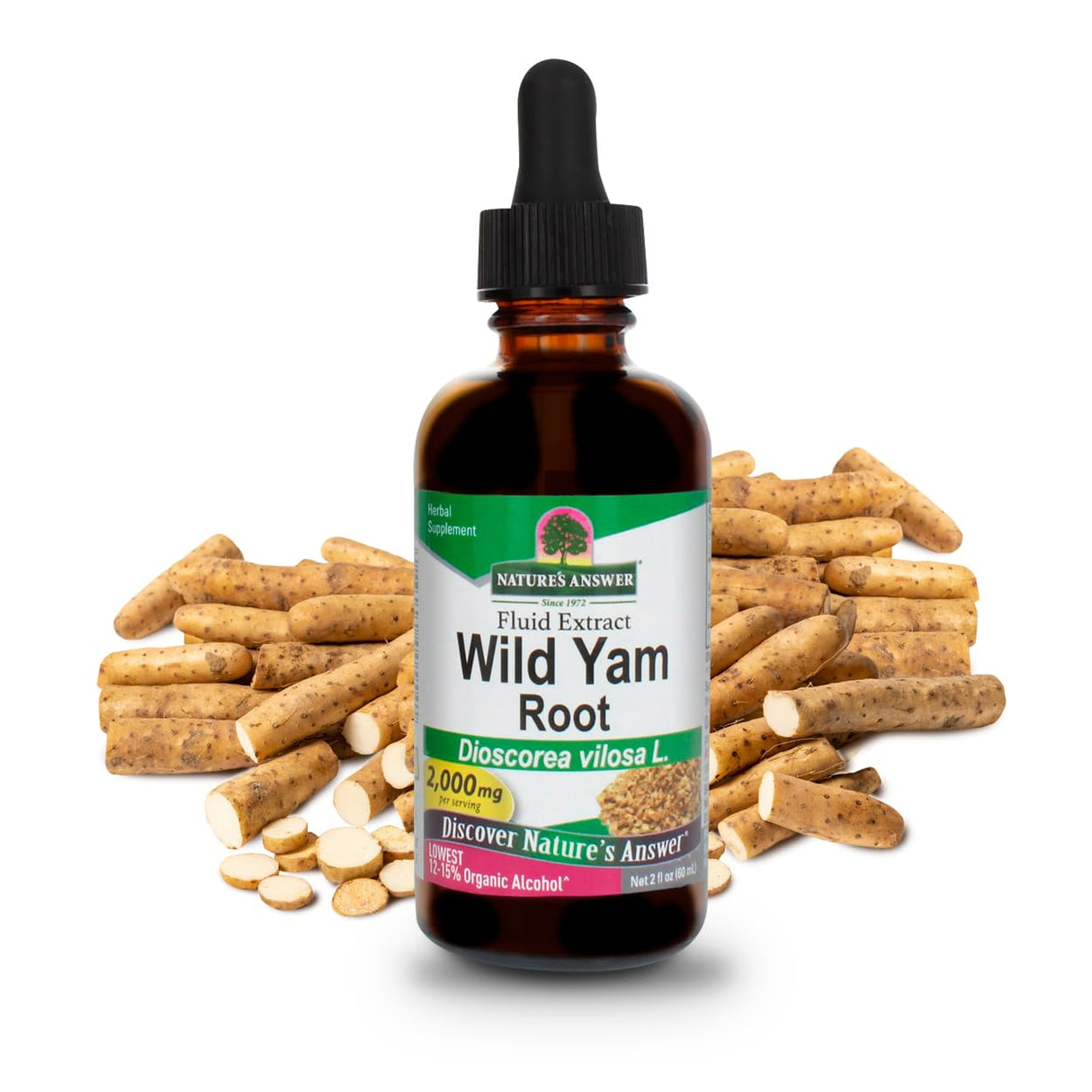 NAture's Answer Wild Yam | Promotes Overall Health & Well-Being | Made with Low Organic Alcohol | Gluten-Free, Non-GMO & Kosher Certified 2oz