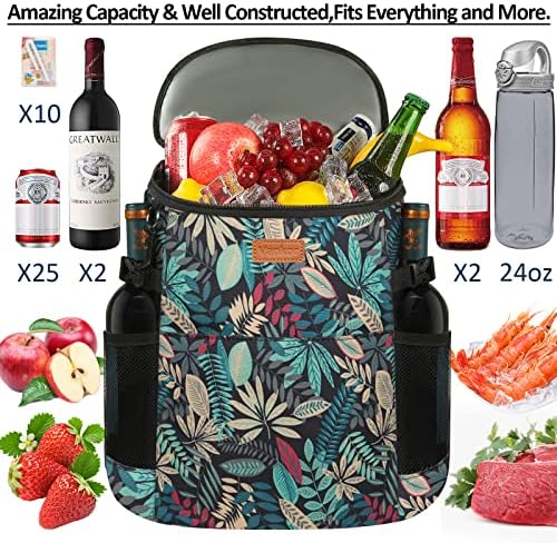 Camping Cooler Backpack 30 Cans, Soft Backpack Coolers Insulated Leak Proof Travel Cooler Bag Waterproof Lunch Picnic Beach Work Trip Thermal Bag Drink Beverage Beer Bag Cooler