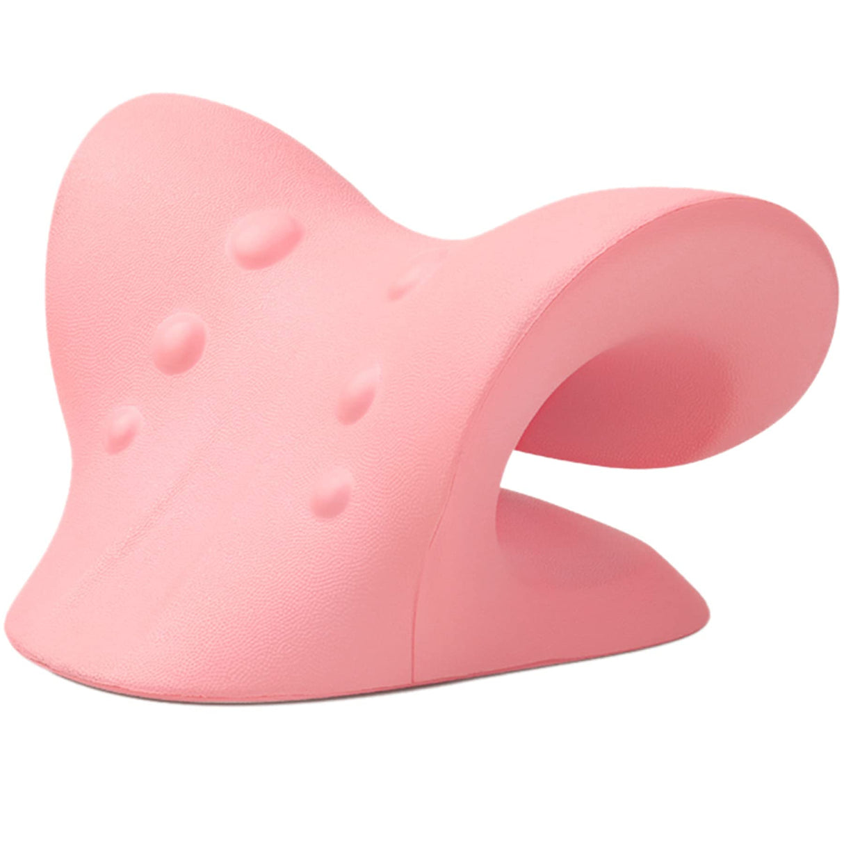 RESTCLOUD Neck and Shoulder Relaxer, Cervical Traction Device for TMJ Pain Relief and Cervical Spine Alignment, Chiropractic Pillow, Neck Stretcher(Pink)
