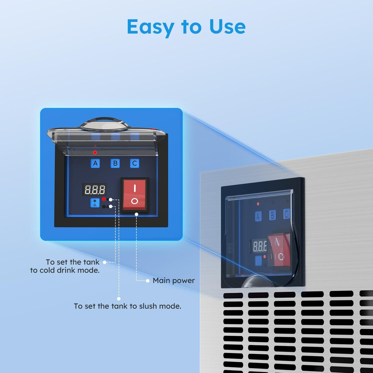 15L 4 Gal Commercial Margarita & Slushy Machine,650W 110V Frozen Drink Maker Smoothie Machine for Bar,Electric Large Slushie Machine with Self-Cleaning Mode,for Alcohol Beverage Cocktail Juice