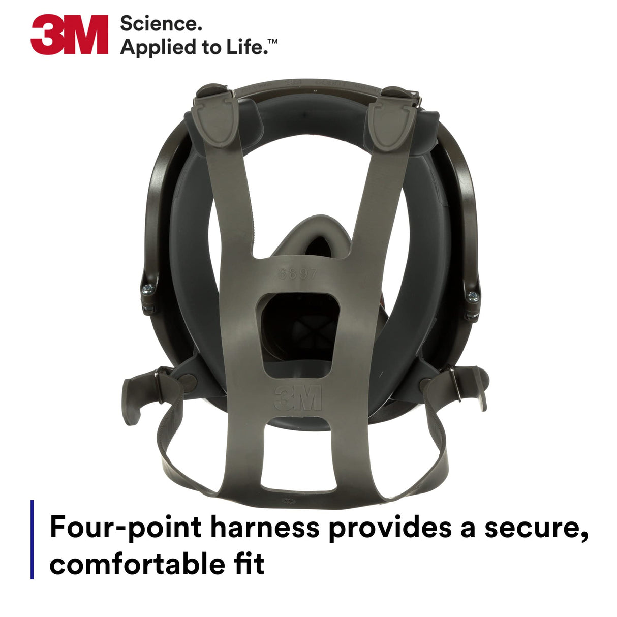 3M 6800 Full Facepiece Reusable Respirator, Medium, Gray