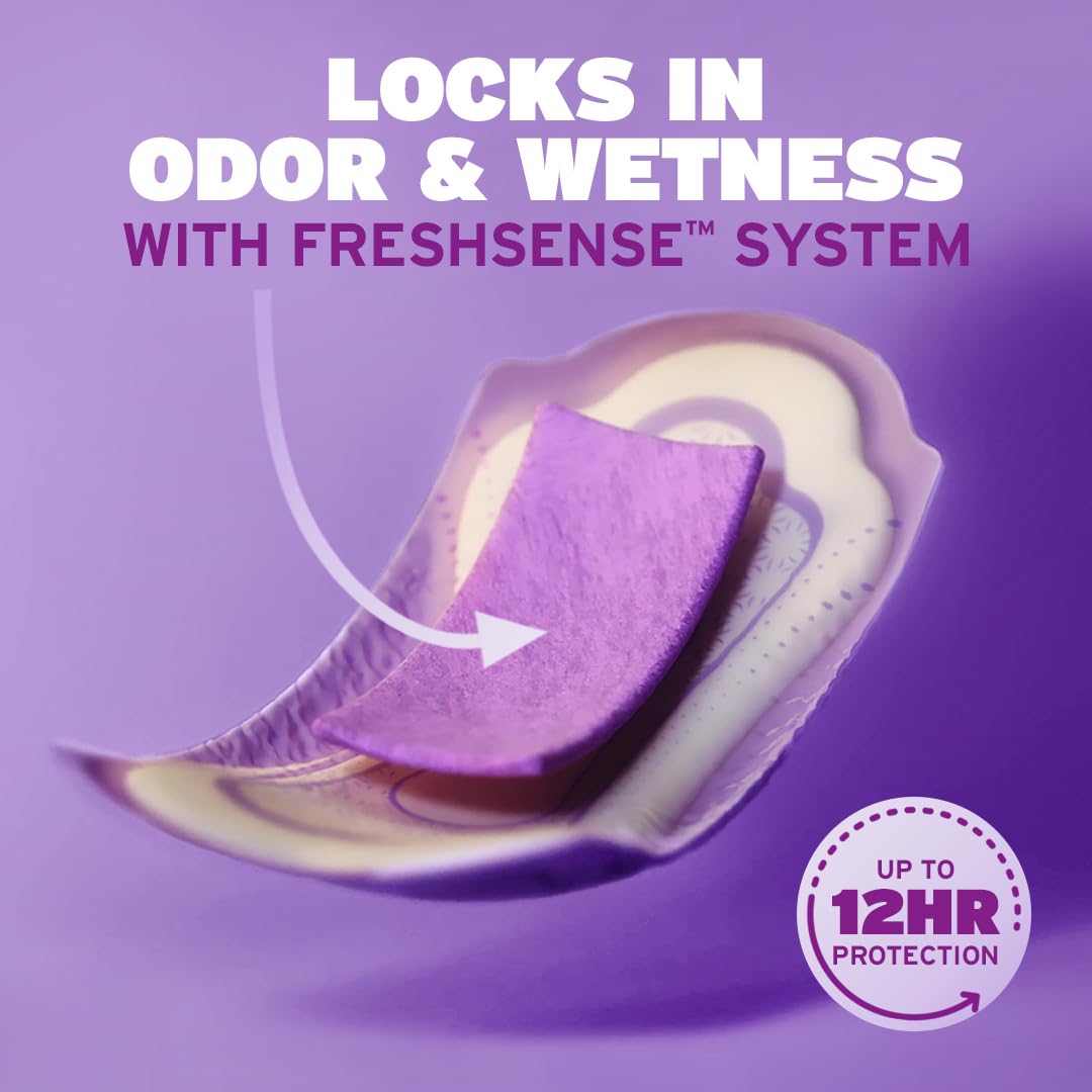 Poise Incontinence Pads & Postpartum Incontinence Pads, 5 Drop Maximum Absorbency, Long Length, 120 Count (2 Packs of 60), Packaging May Vary