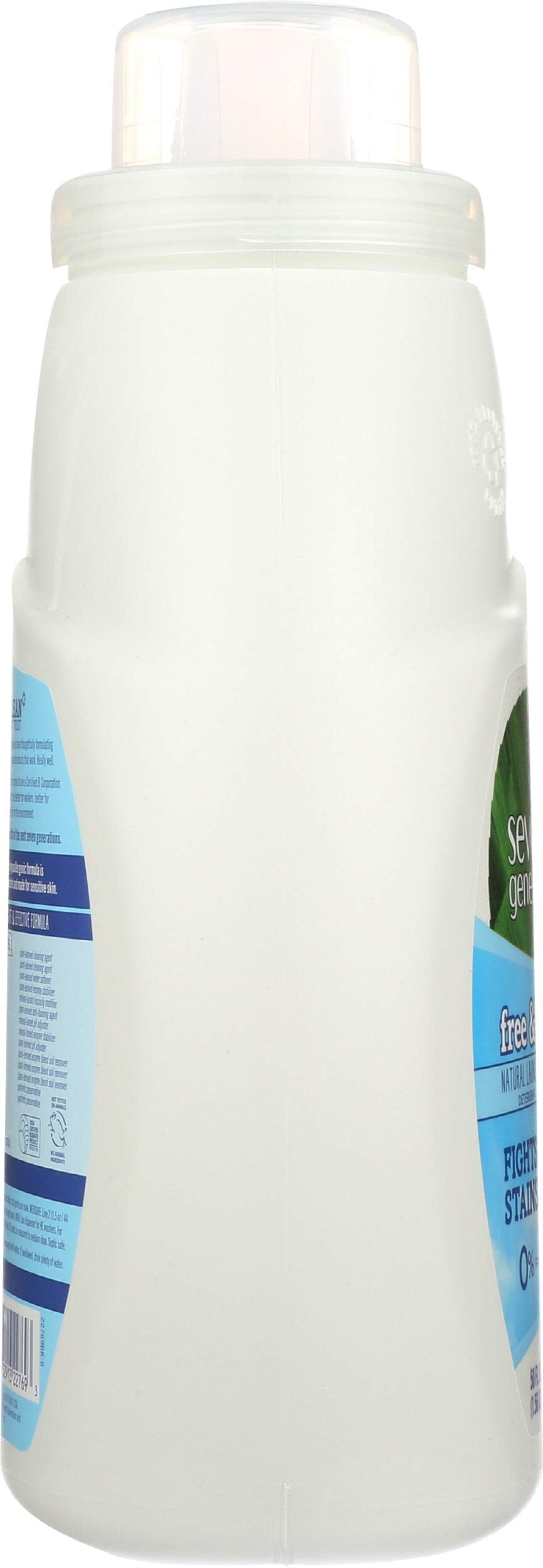 Seventh Generation Liquid Laundry Detergent Biodegradable Free & Clear Washing Detergent 50 oz