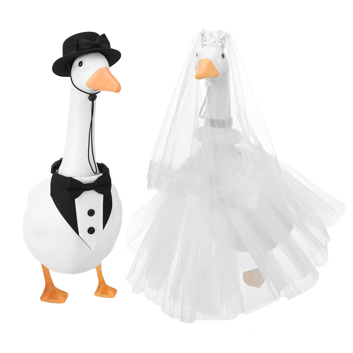 Hoemwarm Wedding Porch Goose Outfit Set Bride Groom Costume