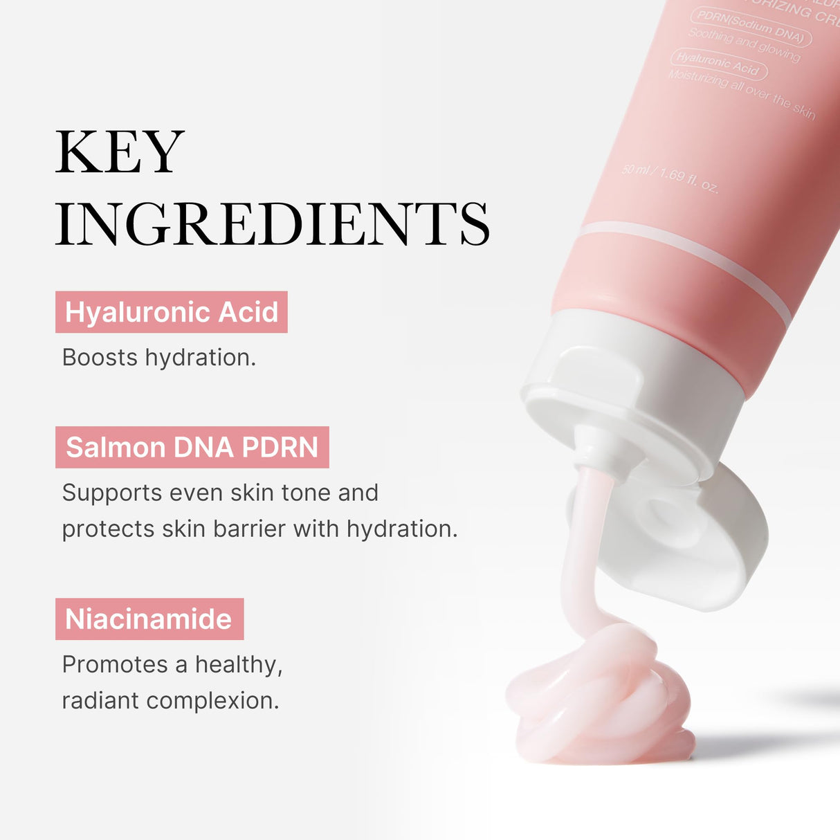 medicube Salmon DNA PDRN Pink Hyaluronic Moisturizing Cream | Blemish Relief & Hydrating Care | Restores Skin Elasticity & Glow | Korean Skincare, Even Skin Tone & Pore Care | 50ml / 1.69 fl.oz.