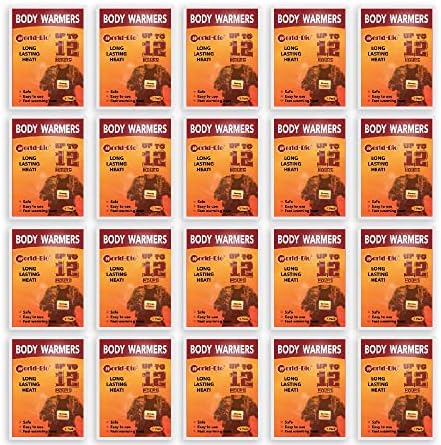 WORLD-BIO Body Warmers for Cold Weather, Heat Warmer Patch Disposable with Adhesive Backing Gives Hours Warm - 10/12/20/32/40 Packs, Hand Warmers Long Lasting Safe Natural Odorless