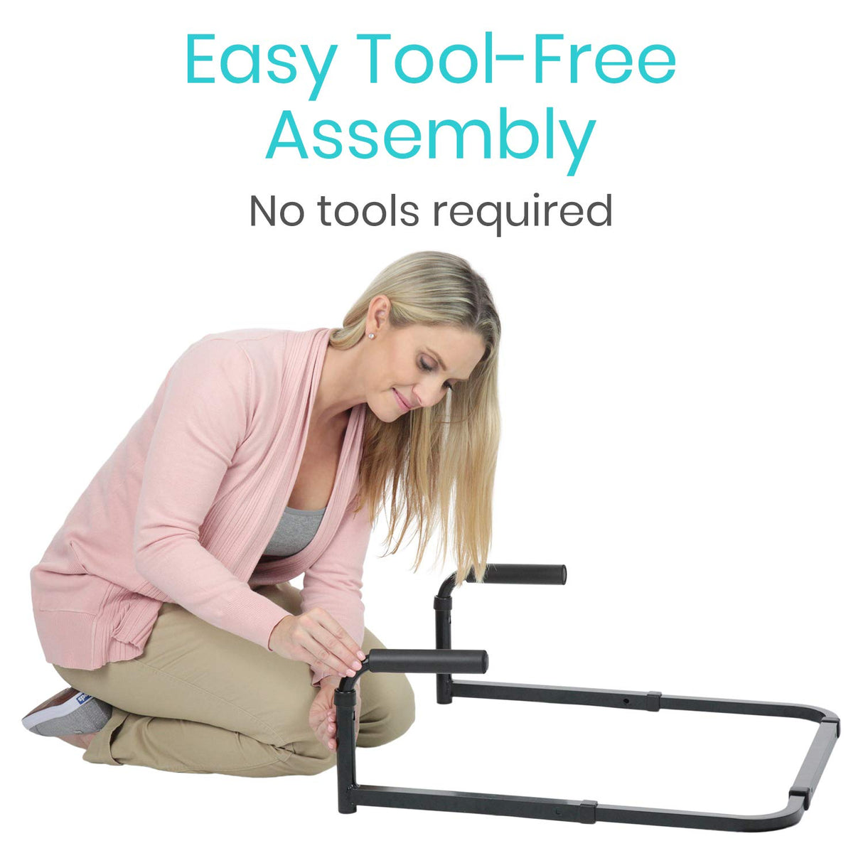 Vive Stand Assist - Mobility Standing Aid Rail for Couch, Chair - Assistance Handle for Patients, Elderly, Seniors and Disabled - Safety Grab Bar for Sitting, Sofa, Home - Adjustable, Portable Device