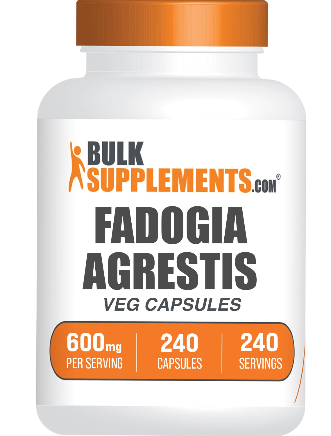BulkSupplements.com Fadogia Agrestis Capsules - Fadogia Agrestis Supplement, Fadogia Agrestis 600mg - for Energy Boost, Vegan, 1 Capsule per Serving, 240 Veg Capsules (Pack of 1)