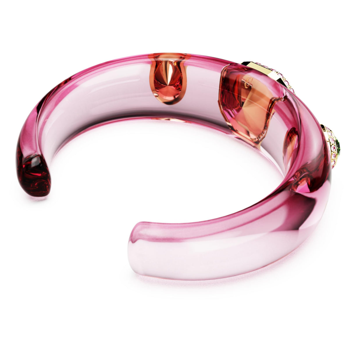 Swarovski Dulcis cuff, Mixed cuts, Multicolored, Gold-tone finish