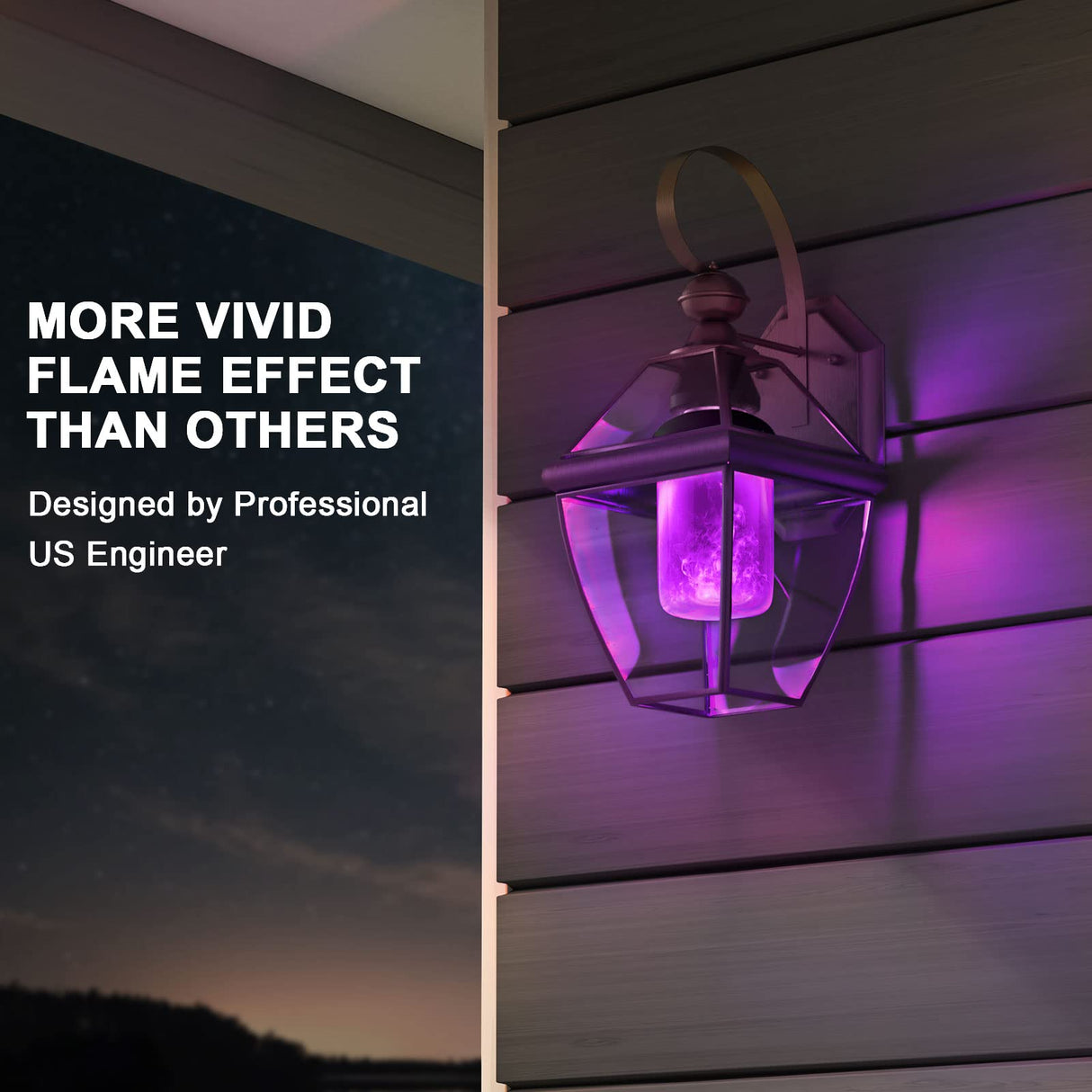 Hompavo Upgraded LED Flame Light Bulbs Halloween Decorations, 4 Modes Flickering Light Bulbs with Upside Down Effect, E26/E27 Flame Bulb for Christmas Party Home Indoor & Outdoor (4 Pack)