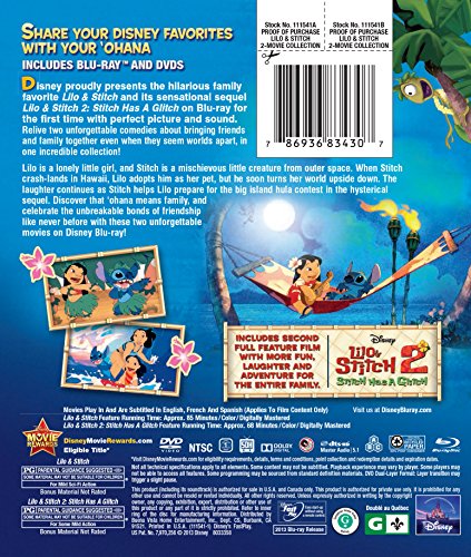 Lilo & Stitch / Lilo & Stitch: Stitch Has A Glitch Two-Movie Collection (Three Disc Blu-ray / DVD Combo)