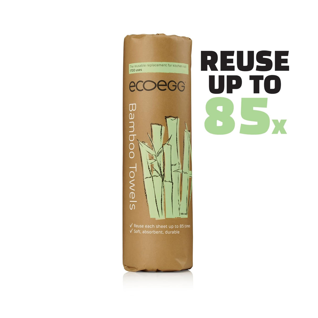 Ecoegg Re-Usable Bamboo Towels, White by Ecoegg