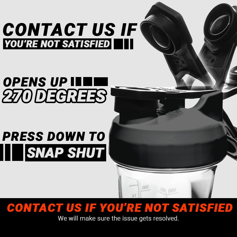 HELIMIX 2.0 Vortex Blender Shaker Bottle Holds upto 28oz | No Blending Ball or Whisk | USA Made | Portable Pre Workout Whey Protein Drink Shaker Cup | Mixes Cocktails Smoothies Shakes | Top Rack Safe