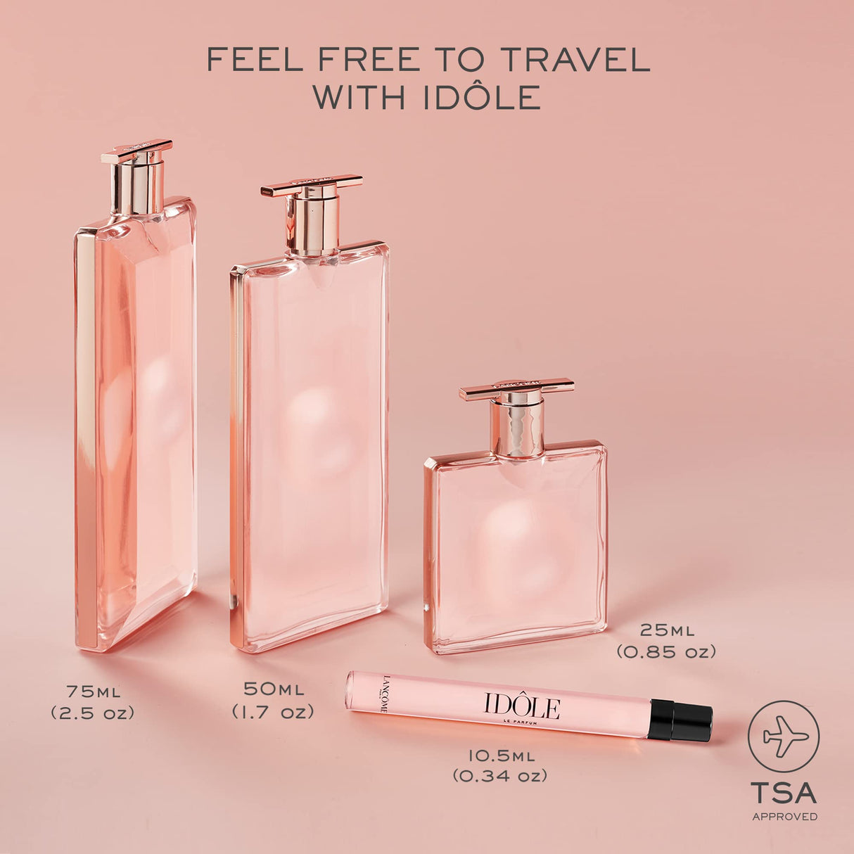 Lancôme Idôle Eau de Parfum - Long Lasting Fragrance with Notes of Bergamont, Jasmine & Vanilla - Fresh & Floral Women's Perfume - 3.4 Fl Oz