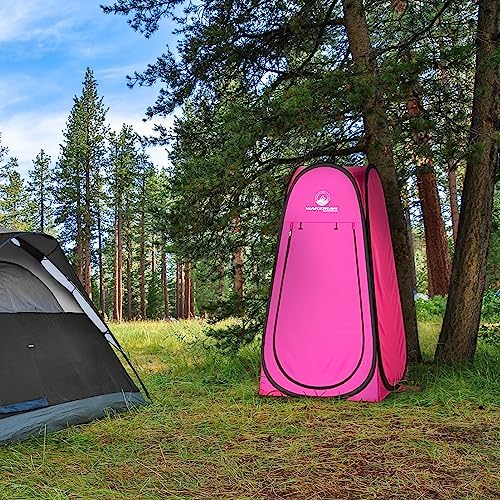Pop Up Pod - Privacy Shower Tent, Dressing Room, or Portable Toilet Stall with Carry Bag for Camping, Beach, or Tailgate by Wakeman Outdoors