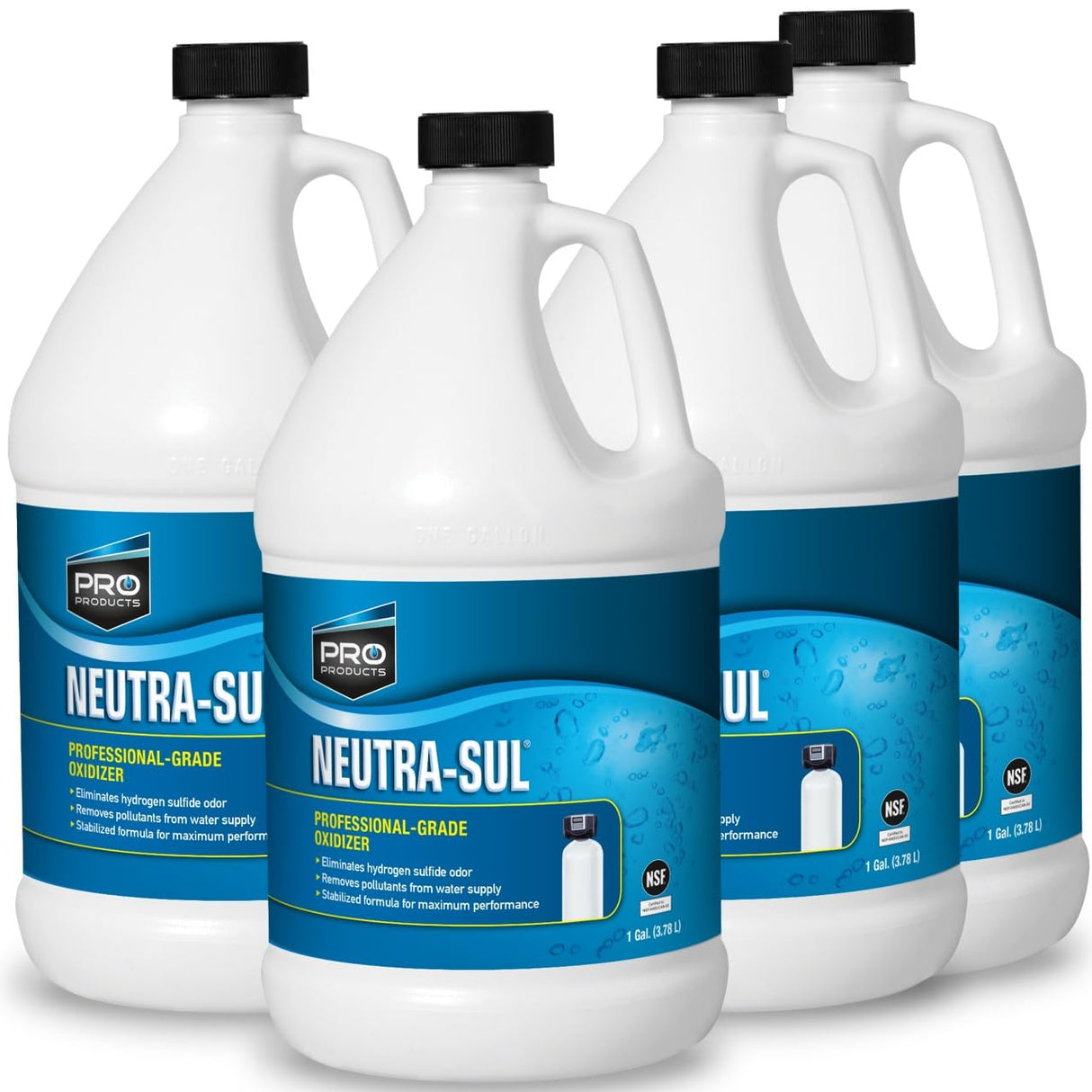 Pro Products Neutra Sul Professional Grade Oxidizer, Helps Eliminate Odor and Impurities for Water Purification, 1 Gallon Bottle, 4 Pack