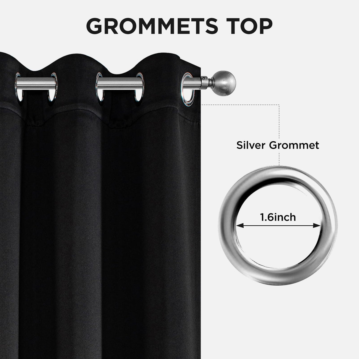 Joydeco Blackout Curtains 120 Inch Length 2 Panels Set, Thermal Insulated Long Curtains& Drapes 2 Burg, Christmas Drapes for Living Room Bedroom Window