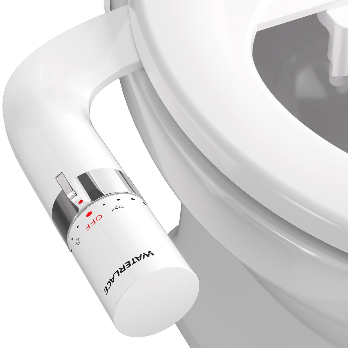 WATERLACE Bidet Attachment for Toilet Seat Sprayer - Non Electric Dual Nozzle with Cold Water - Self Cleaning Toilets Bathroom Spray for Butt Wash - Easy Slim Adjustable Pressure Control Rv Bidets