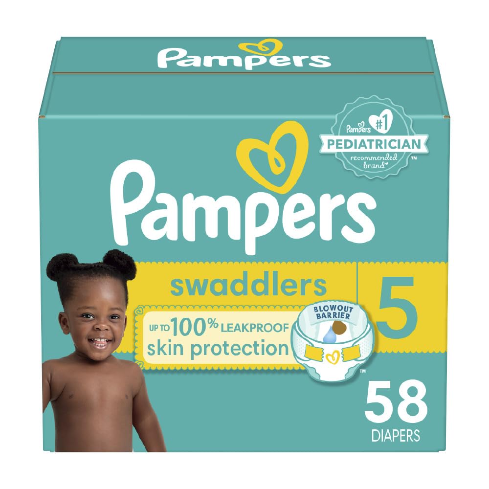 Pampers Baby Diapers - Swaddlers - Size 4, 66 Count, Ultra Absorbent Disposable Infant Diaper