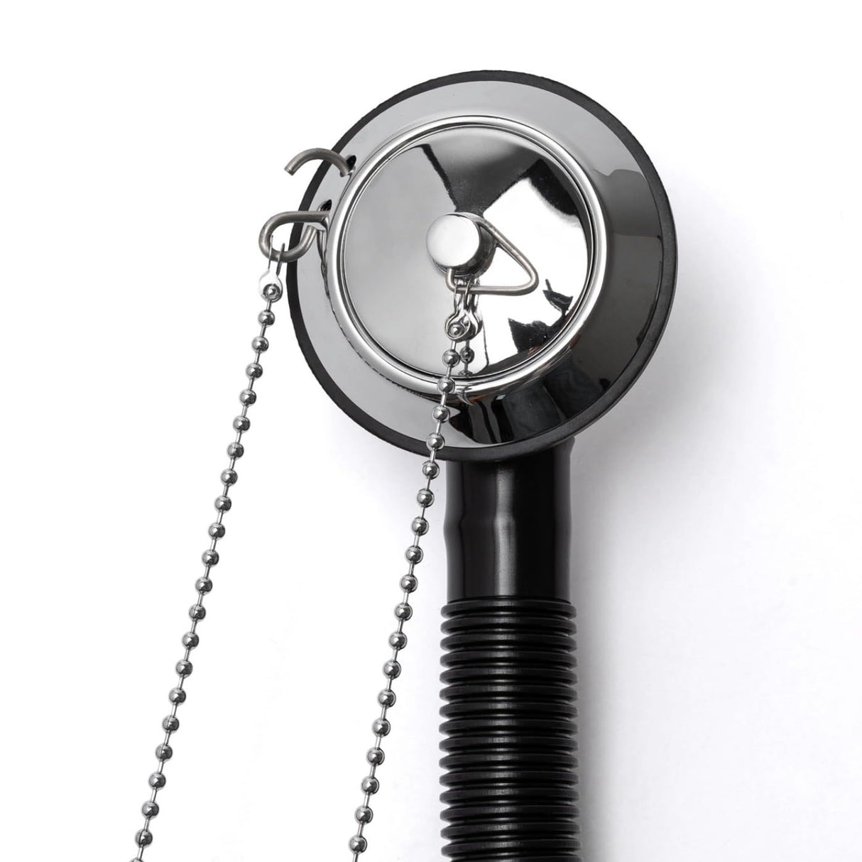 Chrome Retainer Bath Tub Waste Drain with Brass Plug & Overflow and Ball Chain