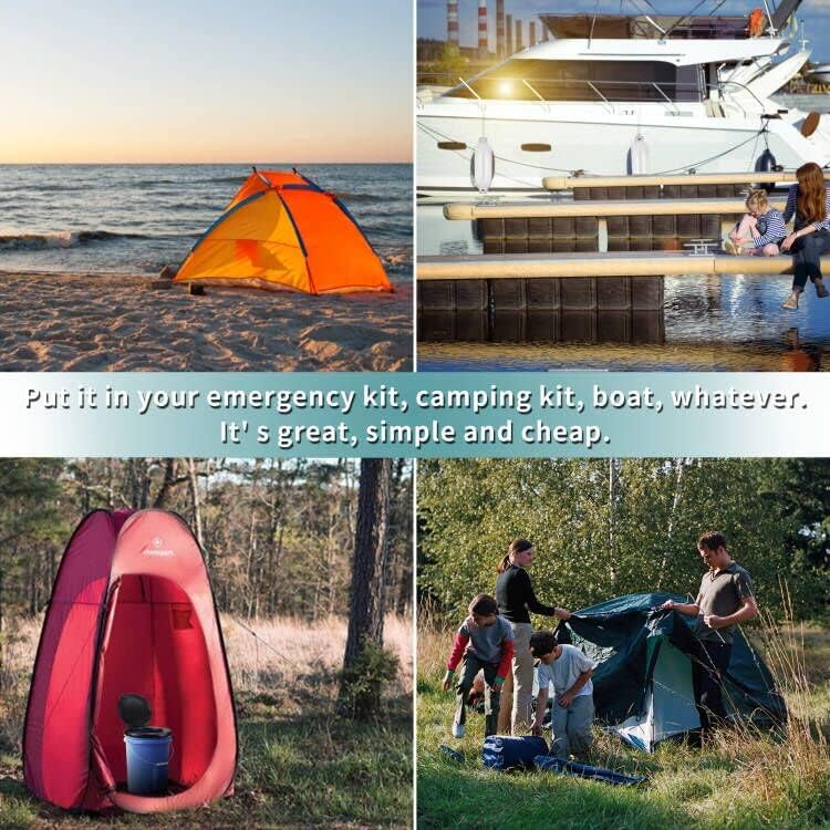 Bucket Toilet Seat with Lid - Portable Toilet for Camping, Outdoor & Boating