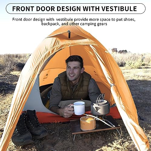 Naturehike Cloud-Up 1 Person Tent, Lightweight Backpacking Tents for One Man, Waterproof Ultralight One Person Tent for Camping Hiking Backpacking
