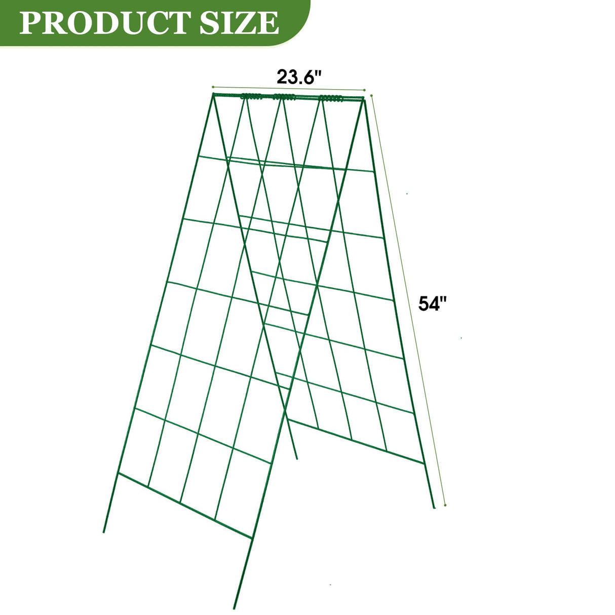 3 Packs Foldable Cucumber Trellis, 23.6" W x 54" H A-Frame Cucumber Cages for Garden, Plant Support for Raised Bed, Climbing Vegetables, Squash, Peas, Flowers