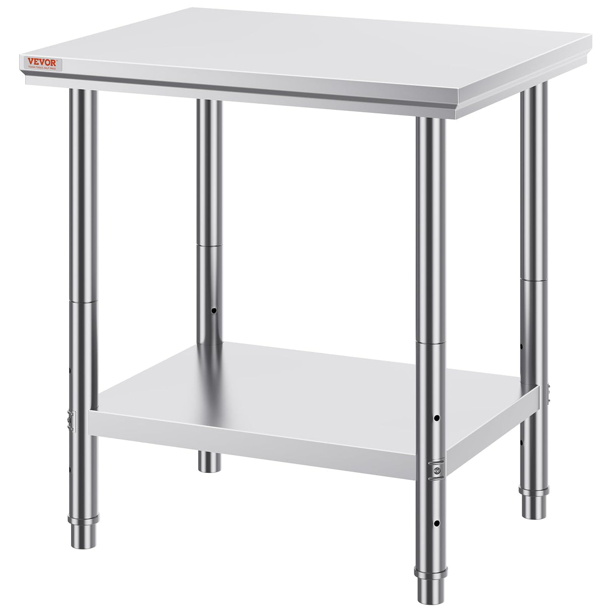 Mophorn Commercial Worktable & Workstation 24 x 30 x 32 Inch Stainless Steel Work Table Heavy Duty Commercial Food Prep Work Table for Home, Kitchen, Restaurant Metal Prep Table with Adjustable Feet