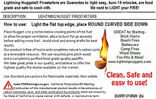 N50VBOX Firestarters Box of Fire-Starting Nuggets, 50 Count,Tan