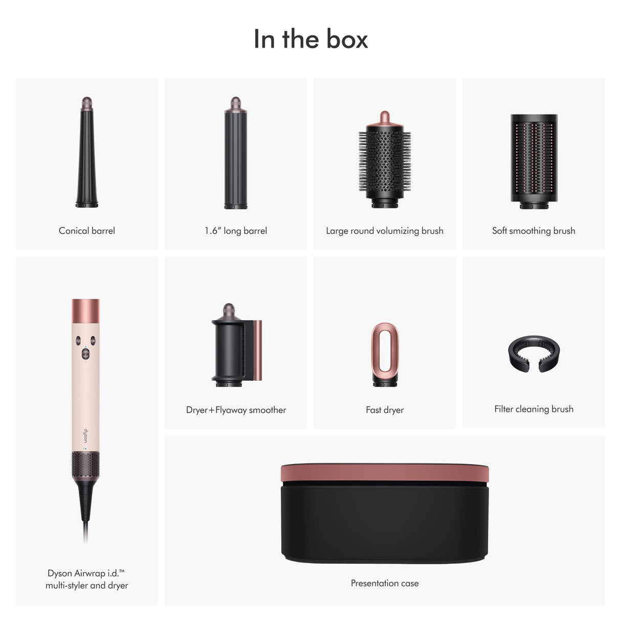 Dyson Airwrap i.d.™ Multi-Styler and Dryer Straight+Wavy in Ceramic Pink and Rose Gold